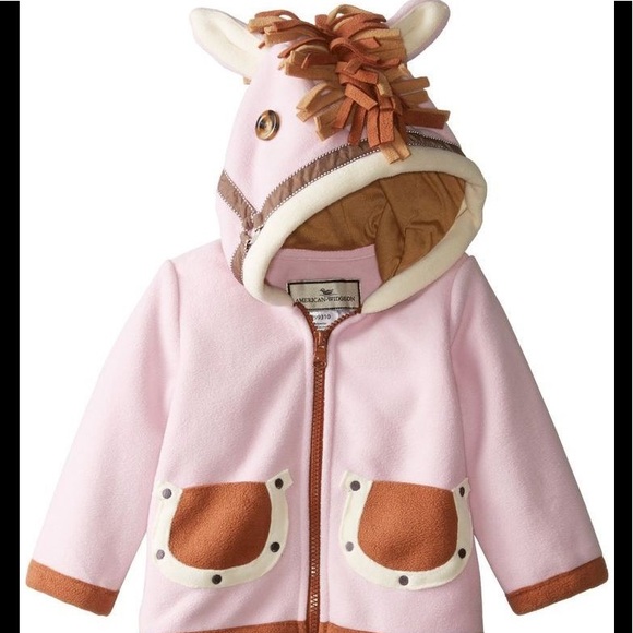 American Widgeon Jackets Coats New American Widgeon Girl Pink Horse Jacket Hood 5 Poshmark